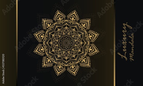 abstract vector luxury mandala texture design,  islamic graphic art background ornament, invitation card decoration gold color weeding style 