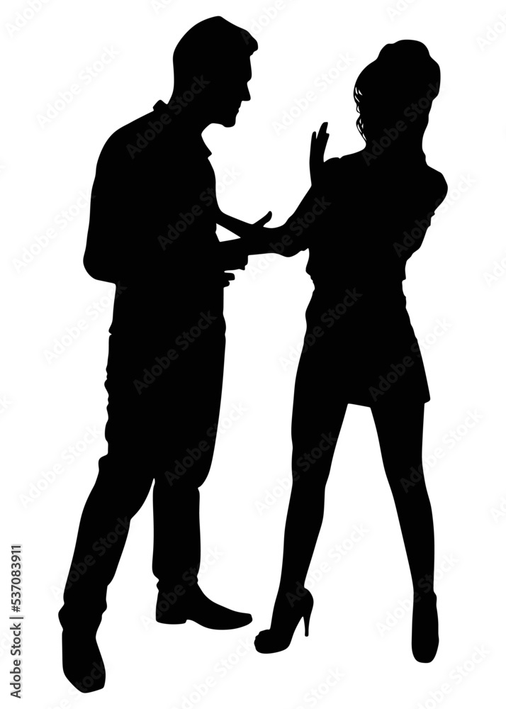 silhouette of a couple