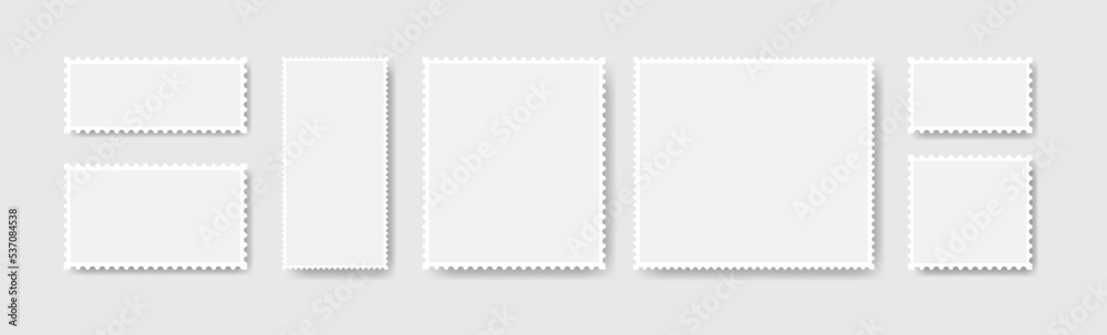 Light Postage Stamps collection. Blank postage stamps.