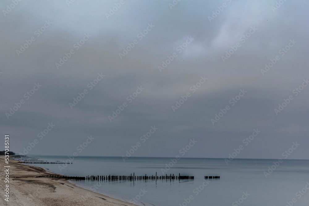Baltic sea - storm clouds over the sea