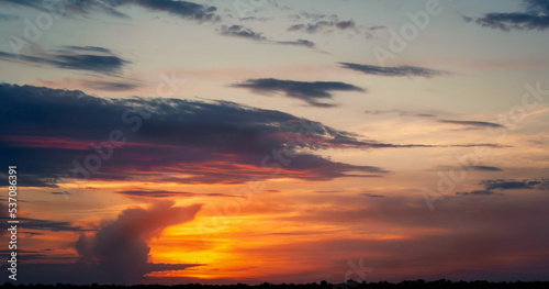 Beautiful sunset on a summer evening.