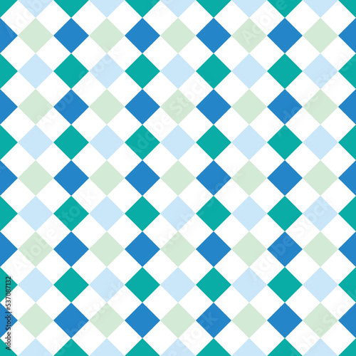 Seamless texture background turquoise and blue color, Geometric shape texture