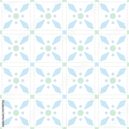 Seamless texture background turquoise and blue color, Geometric shape texture