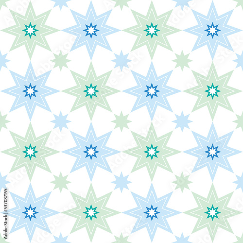 Seamless texture background turquoise and blue color, Geometric shape texture