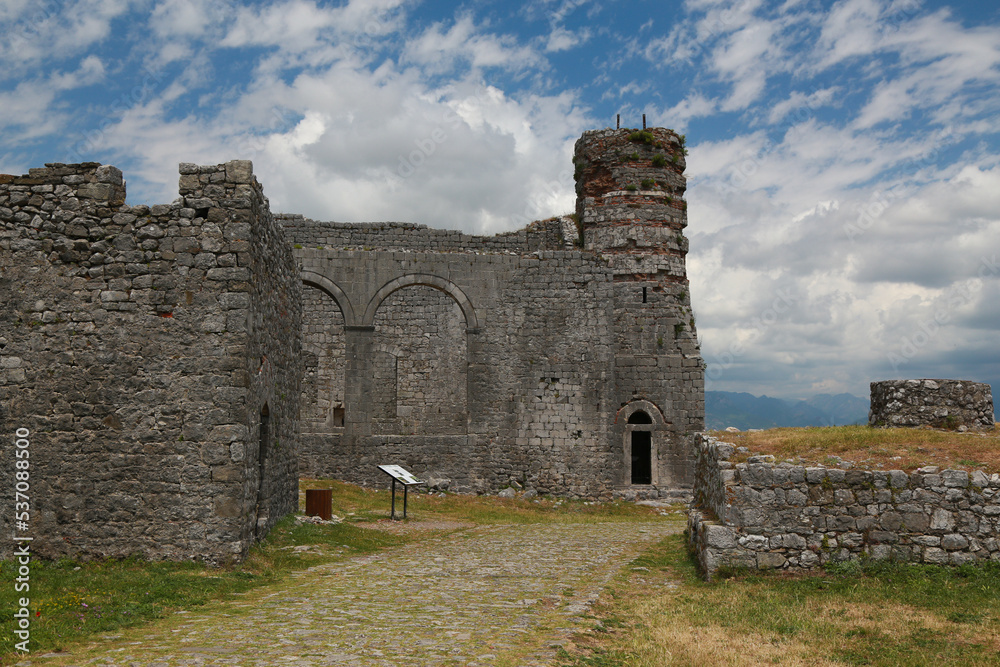The ruins of the church, Rozafa castle,  Shkoder, Albania