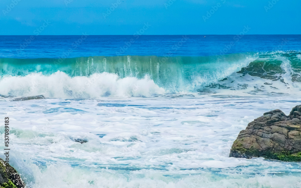 Extremely huge big surfer waves at beach Puerto Escondido Mexico. Extremely huge big surfer waves at beach Puerto Escondido Mexico.