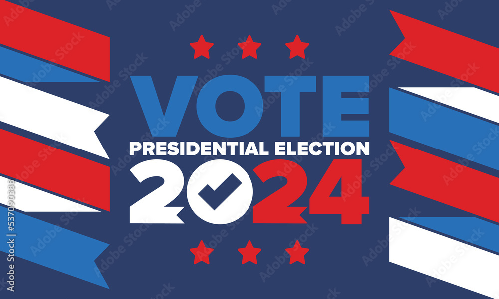 Presidential Election 2024 in United States. Vote day, November 5. US Election. Patriotic american element. Poster, card, banner and background. Vector illustration Presidential Election 2024 in United States. Vote day, November 5. US Election. Patriotic american element. Poster, card, banner and background. Vector illustration