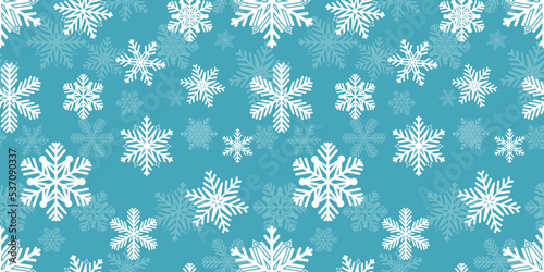 Snowflake pattern, seamless winter background. Vector illustration. Holiday background