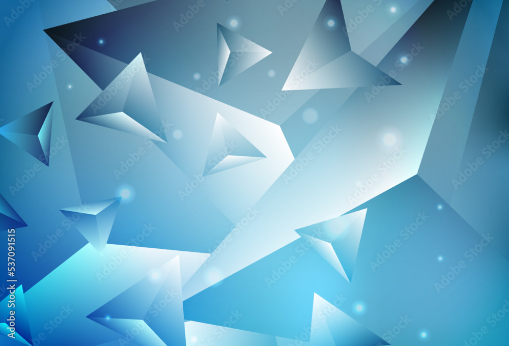 Light BLUE vector polygonal template.