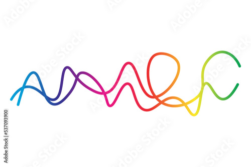Rainbow wave lines background. Vector illustration.