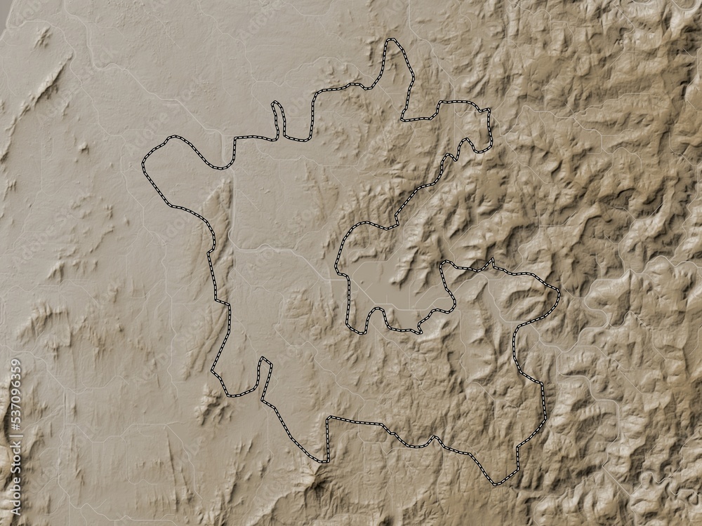 Fototapeta premium Dadra and Nagar Haveli, India. Sepia. No legend