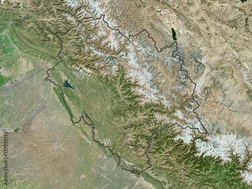 Himachal Pradesh, India. High-res satellite. No legend