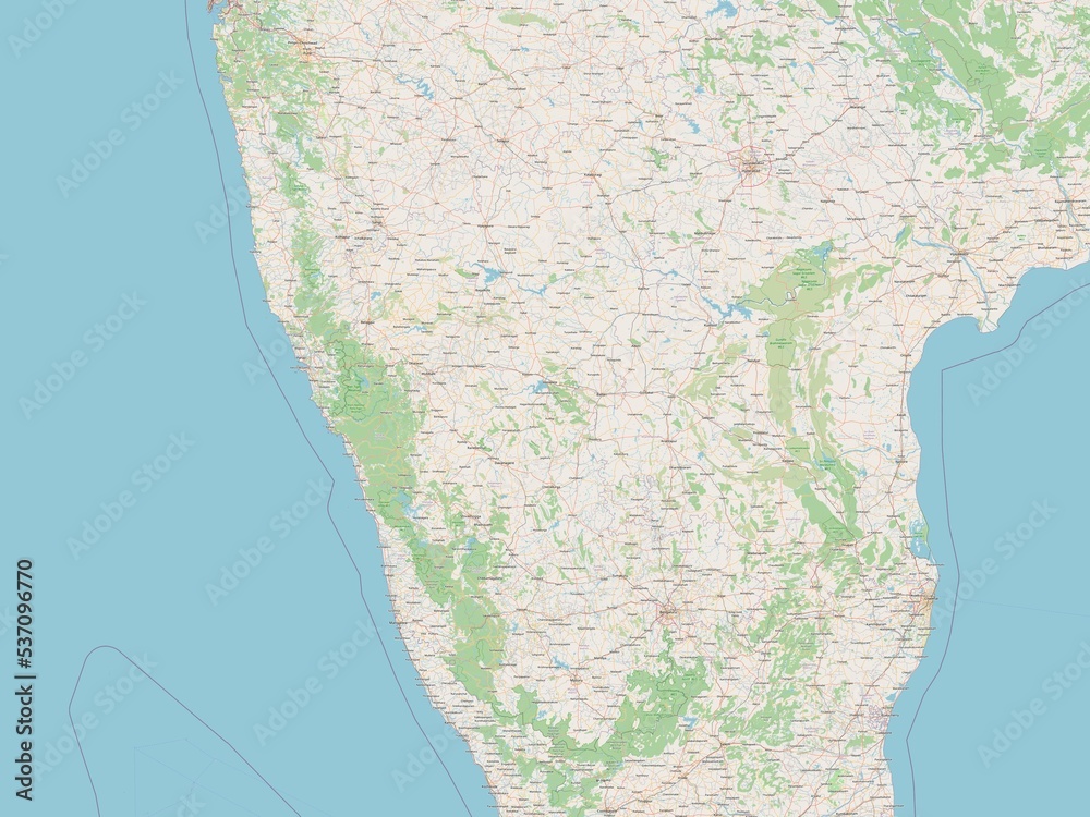 Karnataka, India. OSM. No legend