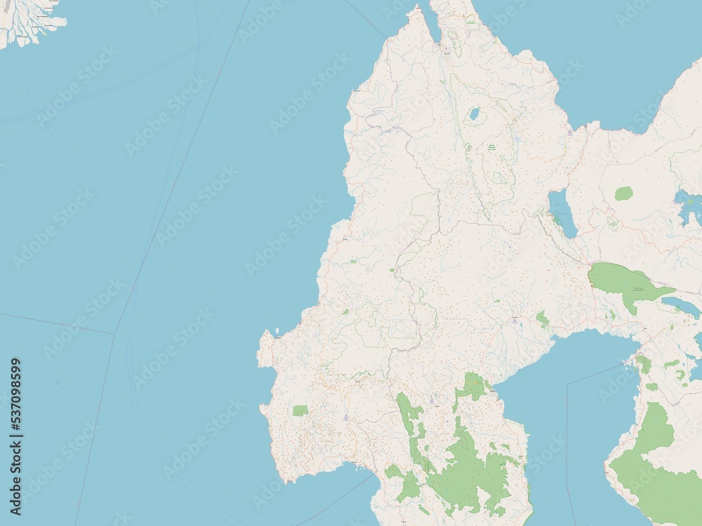 Fototapeta premium Sulawesi Barat, Indonesia. OSM. No legend