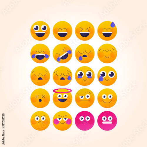 set of smileys emoji  
