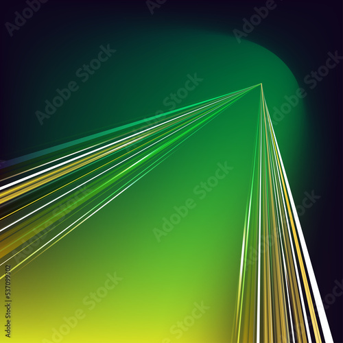 Green abstract background with lines