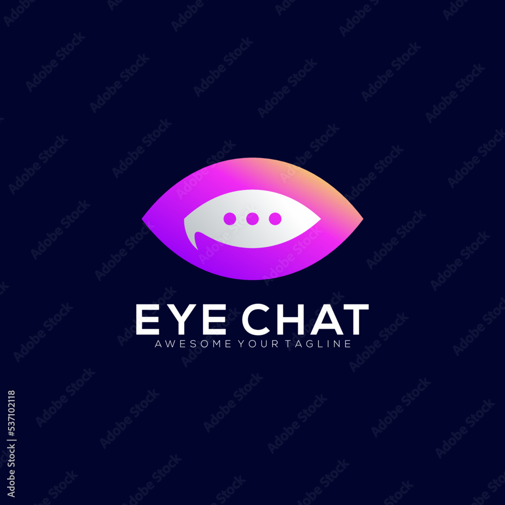 eyechat colorful gradient logo modern