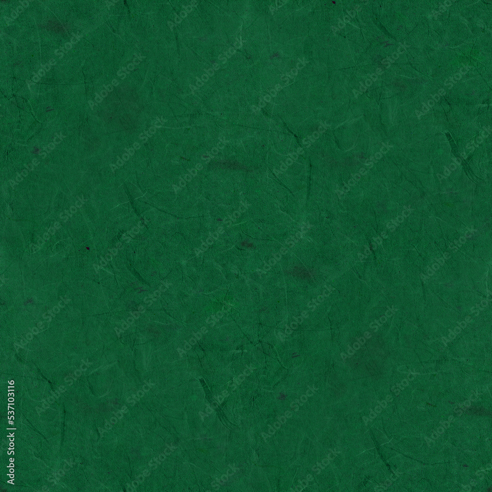 Dark green paper texture. Rough surface with many vegetable fibers