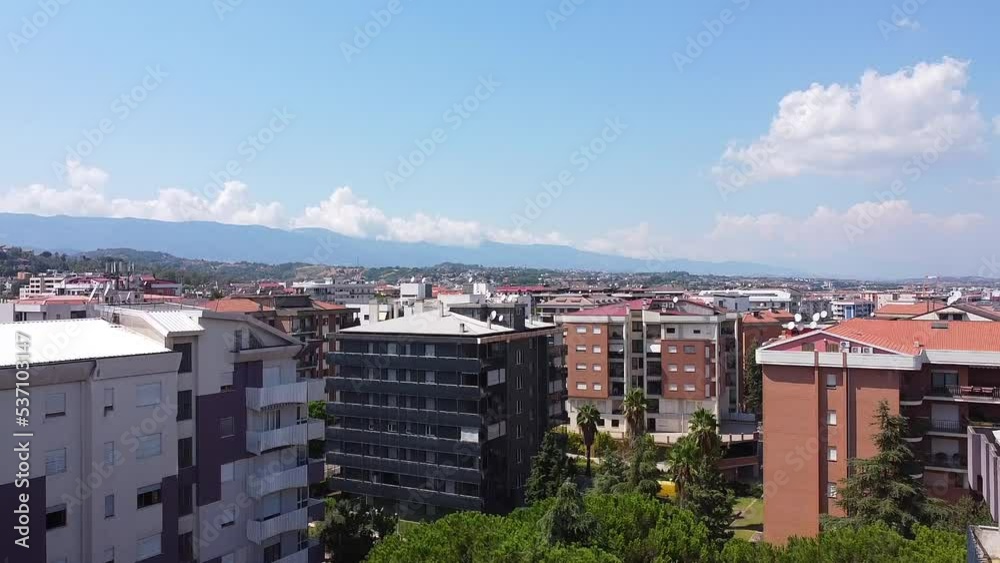 Aerial view over the city of Rende, Cosenza, Italy Aerial view over the city of Rende, Cosenza, Italy
