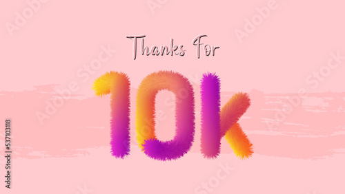 Thanks For 10k Follower Subscriber 3D text effect