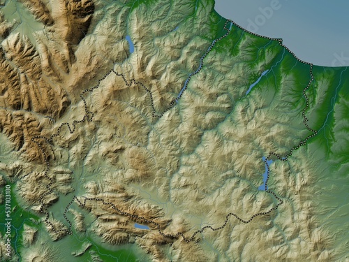 Molise, Italy. Physical. No legend