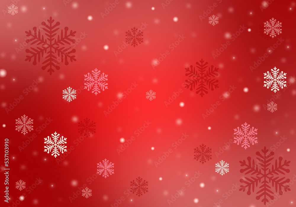 Abstract christmas red background of snowflakes with defocused lights Abstract christmas red background of snowflakes with defocused lights