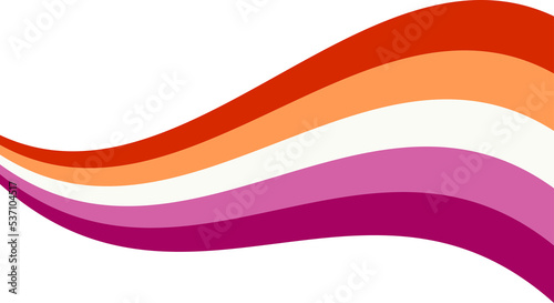 Lesbian Pride Wavy Flag LGBTQ+ symbol Human rights