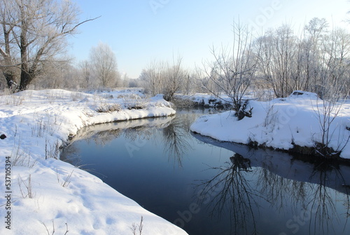 frozen river in winter © Ruslan