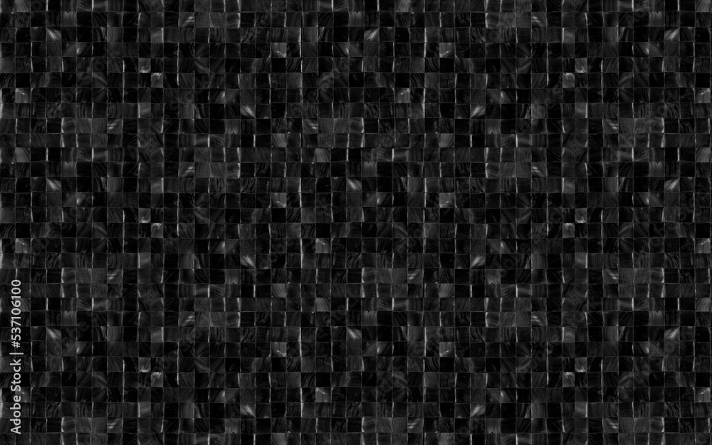 Black mosaic mother of pearl texture