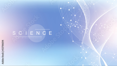 Scientific tree concept of network connection background. Database branch information. Futuristic code flow element. Big data technology. Data tree vector illustration.