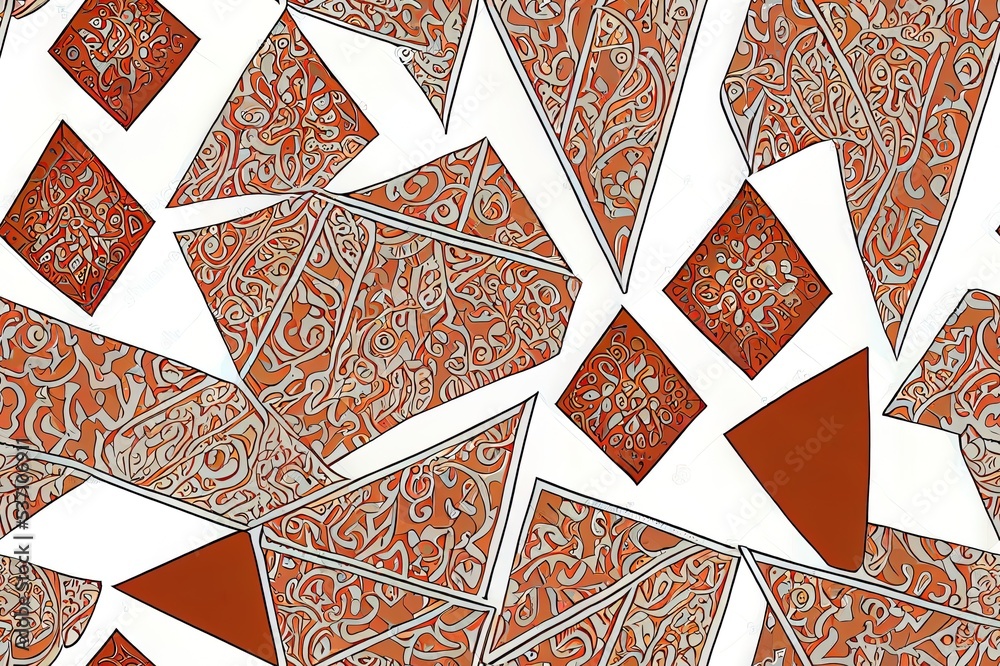 Fototapeta premium Geometric ethnic pattern seamless oriental. seamless pattern. Design for fabric, curtain, background, carpet, wallpaper, clothing, wrapping, Batik, fabric,2d illustration. Pattern style.