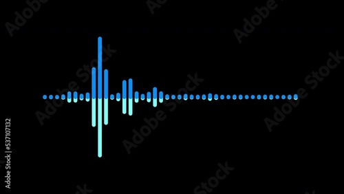 Sound wave isolated on black background. Line digital sound wave equalizer. Audio technology circle concept and design under the concept of dark emphasize simplicity or animated background.