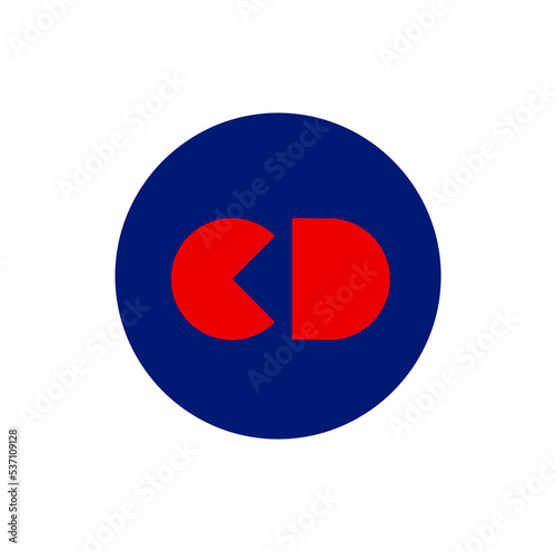 CD company letters monogram with red and blue color. Free Download CD company letters monogram with red and blue color. - GFXLoad