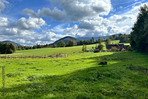 landscape in the foothill village of Moravka