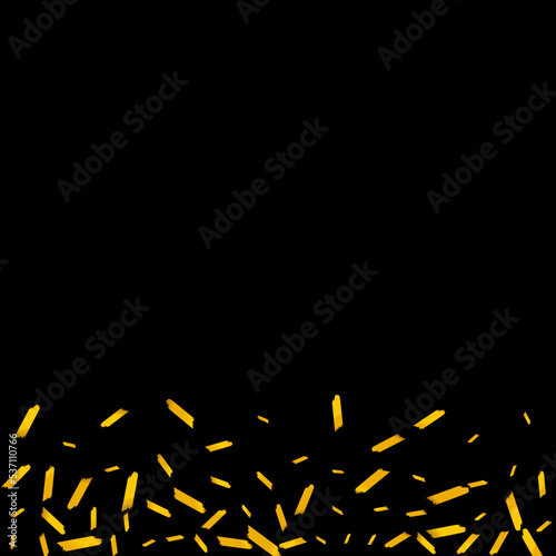 Yellow Serpentine Vector Black Background.