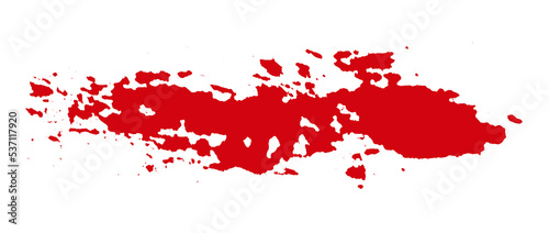 horror illustration abstract silhouette red paint splash, blood stain isolated on blank space.