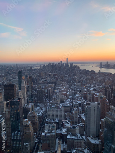 Sunset in New-York city