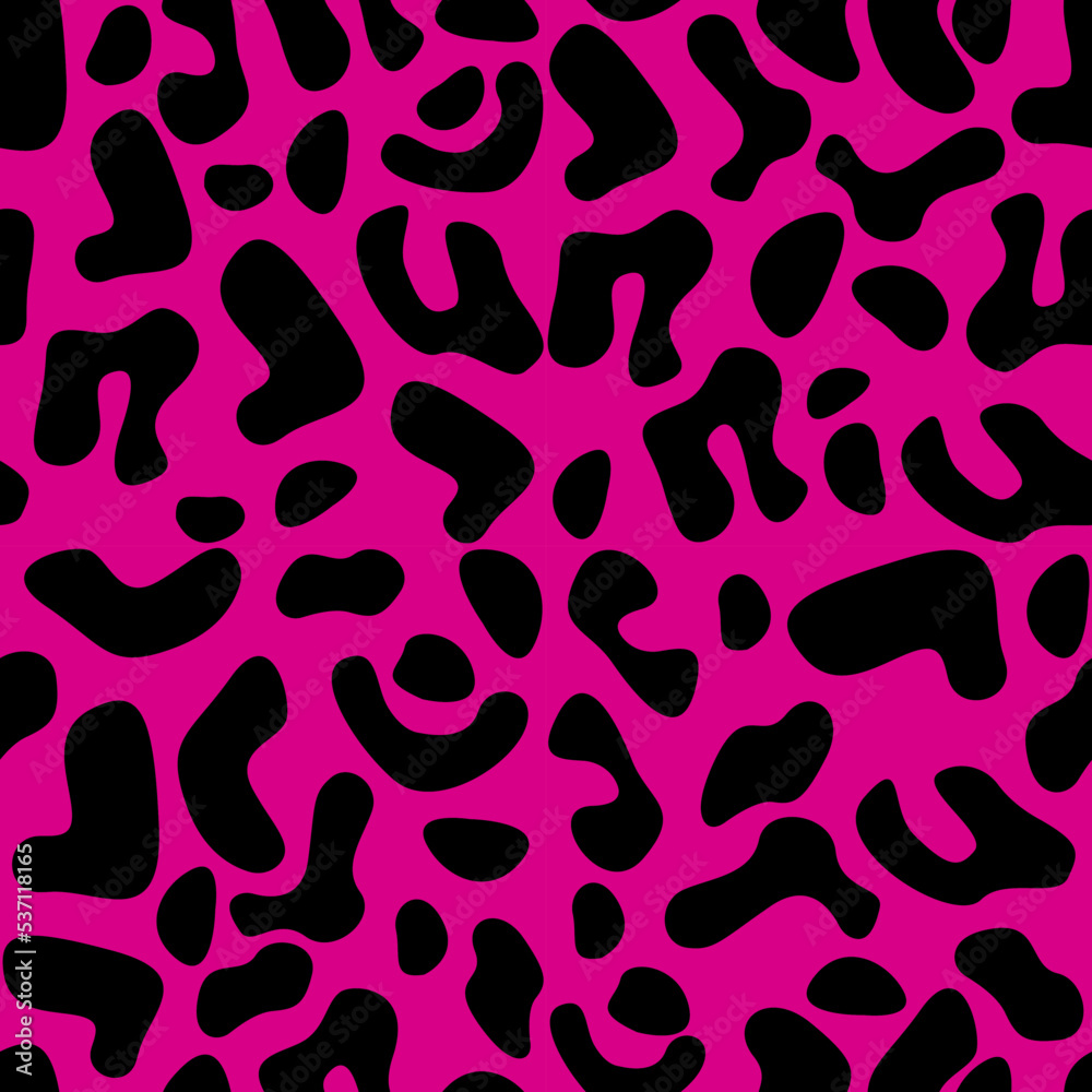 Leopard pattern seamless pink and black. Leopard animal print. Color seamless background. Animal print pattern