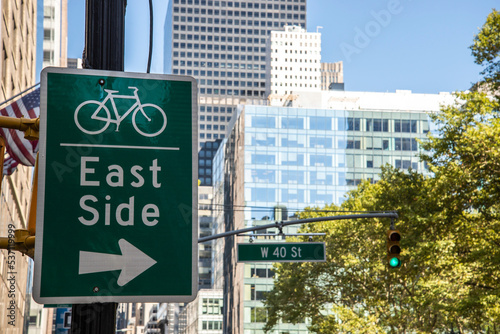 sign in downtown city