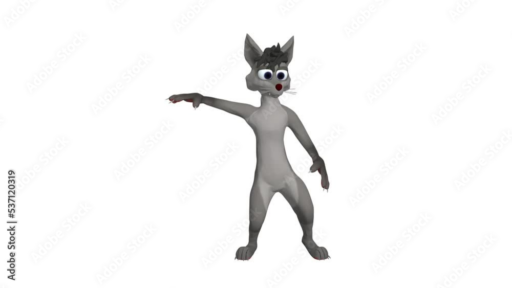Dancing wolf. Realistic professional 3D animation. 3D video footage. Wolf 3D dancing. Dancing wolf. Realistic professional 3D animation. 3D video footage. Wolf 3D dancing.