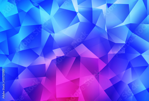Light Pink, Blue vector triangle mosaic background. © smaria2015