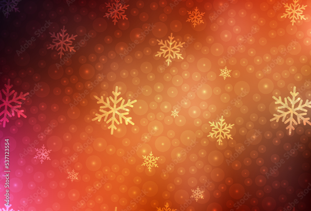 Dark Red vector backdrop in holiday style.