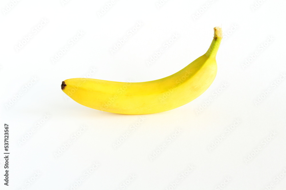 fresh organic yellow banana fruit on white background
