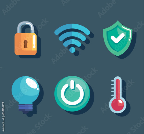 six smarthouse tech icons