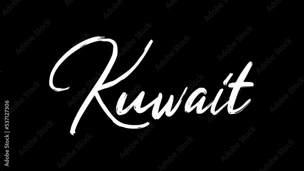 Kuwait text sketch writing video animation 4K Kuwait text sketch writing video animation 4K