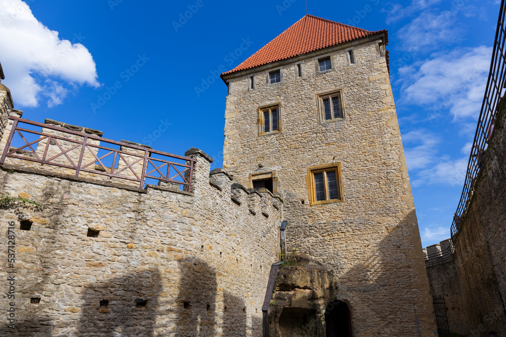 Kokorin Castle from the first half 14th century and its surroundings. Gothic castle is located in the Village Kokorin, Protected landscape area, in the Central Bohemian Region, Czech Republic