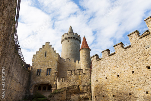 Kokorin Castle from the first half 14th century and its surroundings. Gothic castle is located in the Village Kokorin, Protected landscape area, in the Central Bohemian Region, Czech Republic