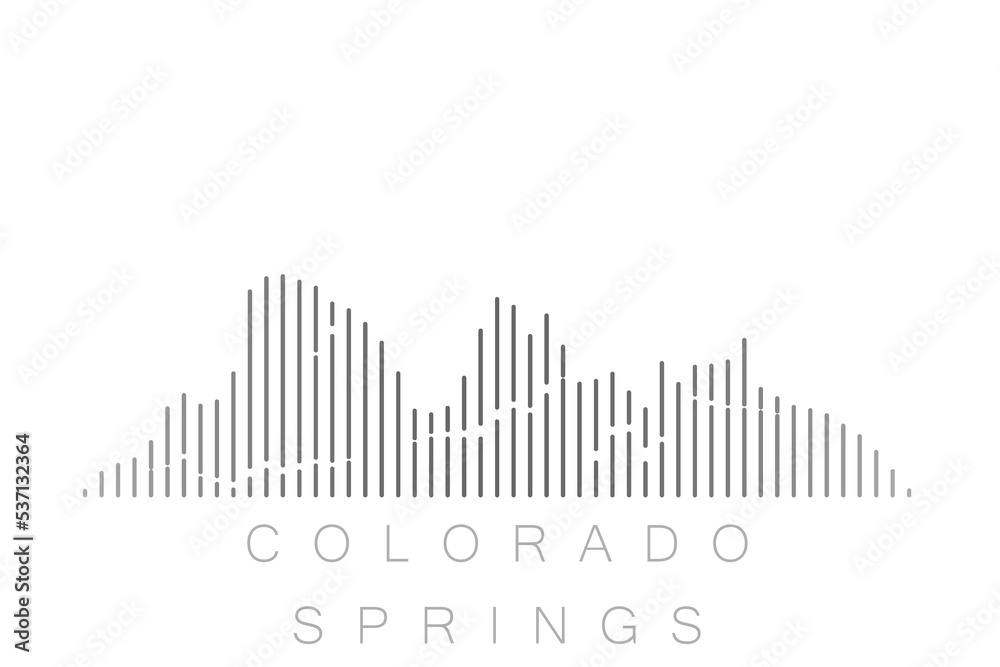 Vertical Bars Colorado Springs Landmark Skyline