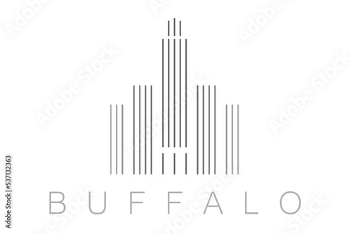 Vertical Bars Buffalo Landmark Skyline