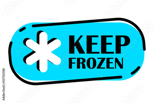 Keep frozen. blue banner. Vector illustration. stock image. 